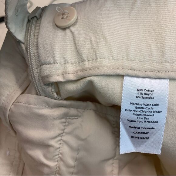 TALBOTS CHATHAM ANKLE PANTS Beige Cream Sz 6 - Picture 5 of 10